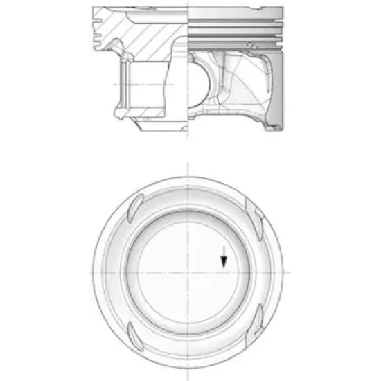 PISTON + SEGMAN STD. (M274.920, 83mm) X253 19> W205 14>18 S205 14>18 C205 15>18 W212 13>16 C207 13>16 W213 16> C238 16> C167 20>