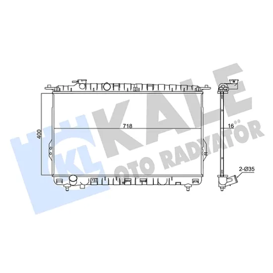 SU RADYATÖRÜ OEM HANON M/T 400x718x18