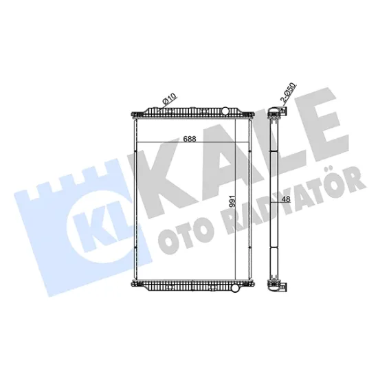 SU RADYATORU RENAULT PREMIUM DXI 430/450/460 LANDER 430/460 > (991*708*48) BRAZING (MT)