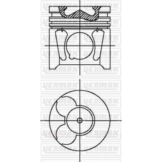 PISTON+SGM (ADET) STD 307-308-407-607-807-EXPERT-SCUDO-JUMPY 2.0hdi *DW10* *85*