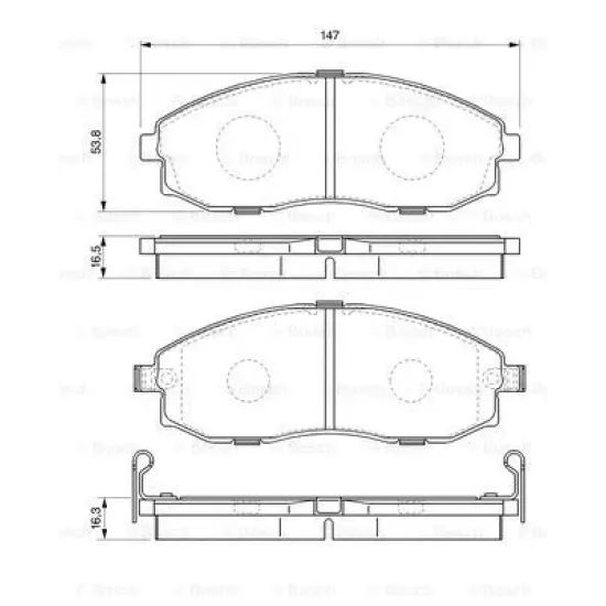 BALATA FREN ON - (HYUNDAI H100 KAMYONET 04-/ / KIA PREGIO 01-06 / BONGO 11-)