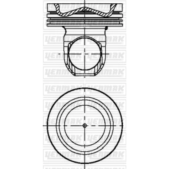 PISTON+SEGMAN 131 MM STD KOMPLE RENAULT MAGNUM /VOLVO FH12-FM12/D12C-D12D-DXI13 EURO 3 / CIFT PARCALI CELIK PISTON