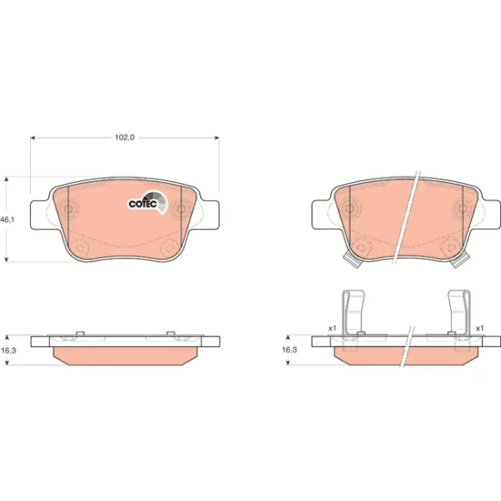 BALATA FREN ARKA-(TOYOTA AVENSIS 03/08 1.6/COROLLA-VERSO 04/07 )