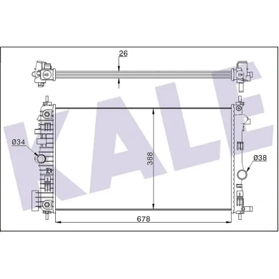 SU RADYATORU BRAZING (OPEL INSIGNIA A 2.0CDTI 08 / 17 - CHEVROLET MALIBU 2.0D 12=/ - SAAB 9-5 (YS3G) 2.0 TTİD 10 / 12 OTOMATIK 67