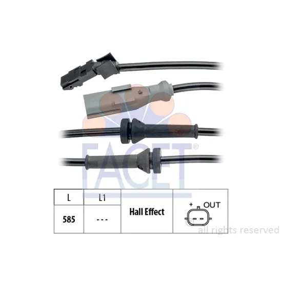 ABS SENSORU ARKA SOL KANGOO III 08> , CITAN 415 12>