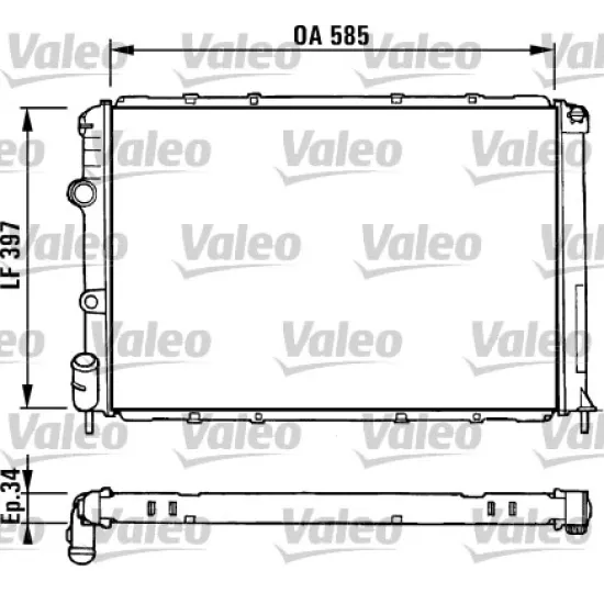 RADYATOR ( RENAULT MEGANE I 1.6 8V 2.0 F3R 1.9 F9Q 98 NAC 1.9 F8Q NAC )