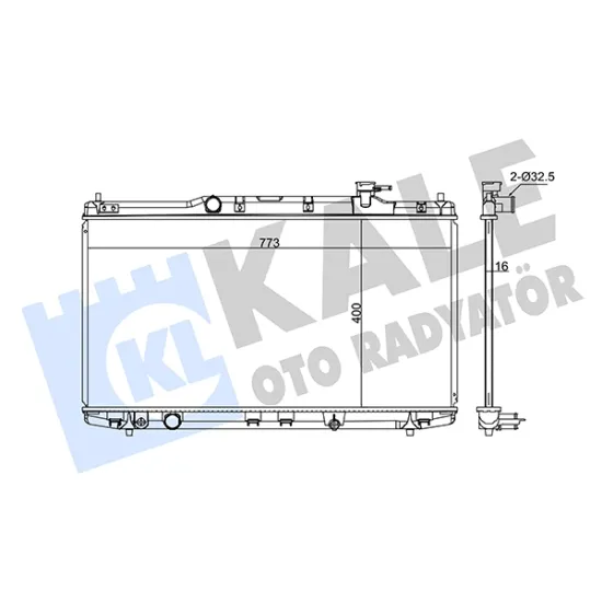 SU RADYATORU (HONDA ACCORD 2.0-2.4 16V 08/ /ACCORD 3.5 V6 24V 13/ 16MM MANUEL )