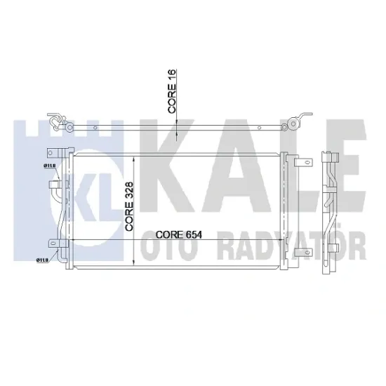 KLIMA RADYATOR (CHEVROLET CAPTIVA 2.2 4×4 11/ OPEL ANTARA 2.0CDTI 10/ )634×328x16