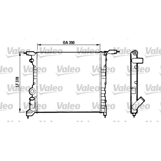 RADYATOR KLIMASIZ MEKANIK ( RENAULT CLIO / R19 1.4 90 98 )