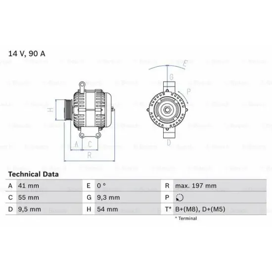 ALTERNATOR KASNAGI Z13DTH / J ASTRA H CORSA C DOBLO FIORINO