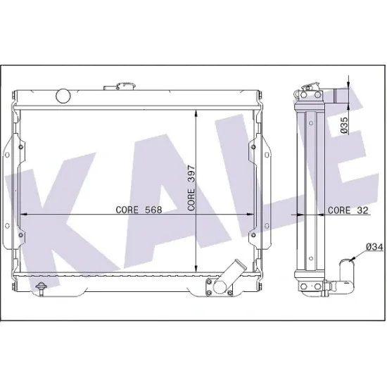 SU RADYATORU BRAZING MITSUBISHI L200 90-96 (K14T)4×2 M/T