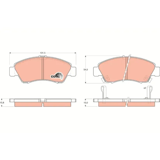 BALATA FREN ON-(HONDA CIVIC 92/95 1.5 / CIVIC 96/00 1.4 / JAZZ 02/08 / CITY 1.4 )