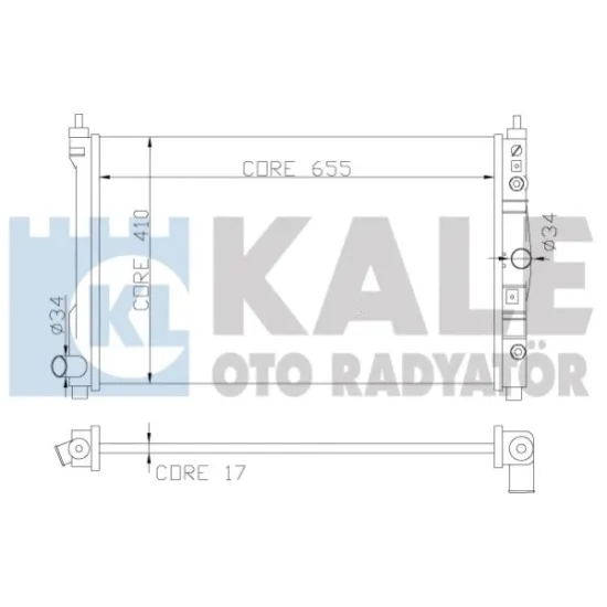 SU RADYATORU (DAEWOO NUBIRA 1.6-2.0 16V 97/)654×380x16