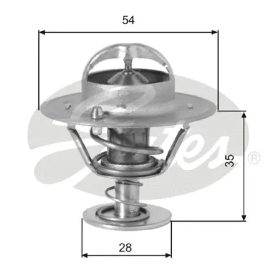 TERMOSTAT 82°C (HYUNDAI ACCENT 1.6 2000//ACCENT ERA 1.4/1.6 2006//GETZ 1.4/1.6 2006//ELANTRA 1.6 2001/)