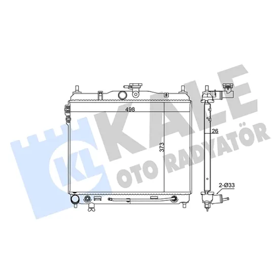 SU RADYATORU (HYUNDAI GETZ 1.4-1.6 02//)370×490x26