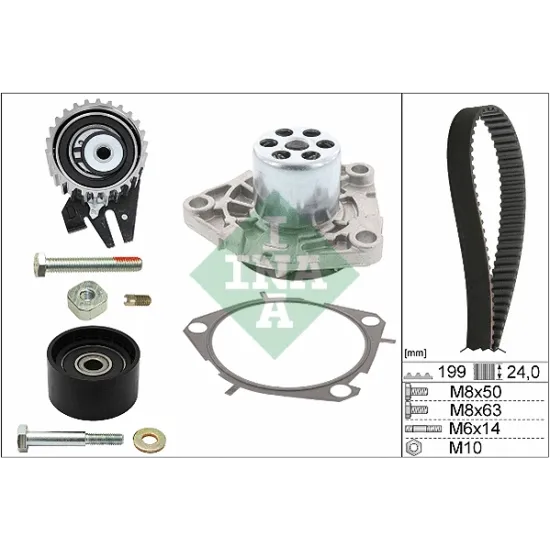 TRIGER SETI + SU POMPASI ( FIAT BRAVO II 1.9 07-14 / ALFA ROMEO 147 -156 1.9 JTD 03-10 )