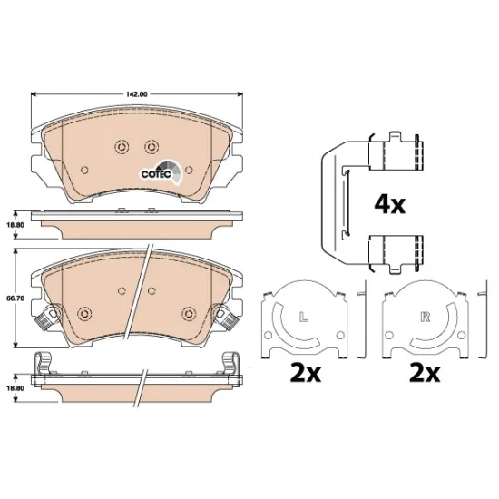 FREN BALATASI ON 17 ( OPEL INSIGNIA 08-/ CASCADA 13/ 1.4-1.4 TURBO-1.6 SIDI-2.0 CDTI )