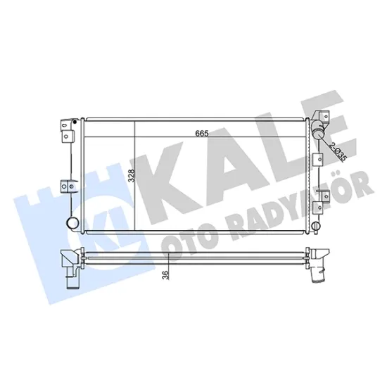 SU RADYATORU AL/BRZ  (CHRYSLER VOYAGER - DODGE CARAVAN 2.5TD 96=/)