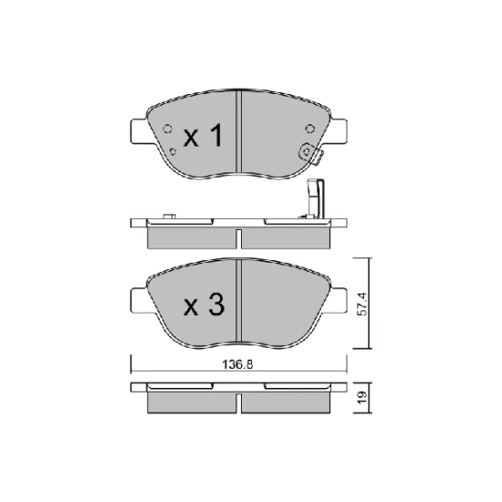 FREN BALATASI ÖN BÜYÜK TIP 284 MM DISKLER IÇIN