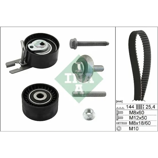 TRIGER KAYIŞ SET ( FORD FİESTA 1.4 TDCİ 02- ) (PEUGEOT 107-206-307/ CITROEN C2-C3-XSARA 1.4 HDI DV4TD 02-/)