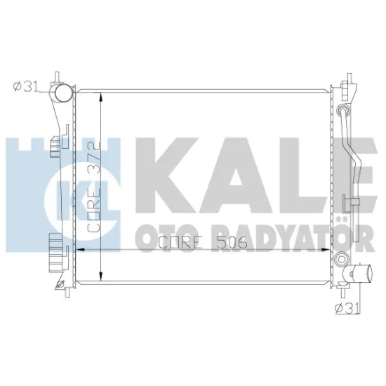 SU RADYATORU BRAZING HYUNDAI ACCENT 11- BLUE BENZİNLİ A/T / İ20 12- 1.4İ A/T / KIA RIO 11- BENZİNLİ