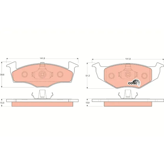 ON FREN BALATASI-KABLOSUZ-INCE TIP- (VW GOLF 97-98 POLO CLS 97-02 SEAT IBIZA 97-02)