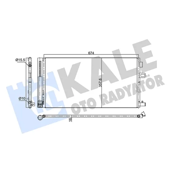 KLIMA RADYATORU (RENAULT FLUENCE 1.6 16V 08- )695×351X16