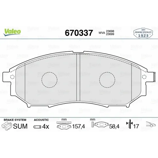 BALATA FREN ON-( NISSAN QASQHAI 1.6-2.0 DCI 07-14 /RENAULT KADJAR 2015/RENAULT KOLEOS 08/13 2.0DCI/)