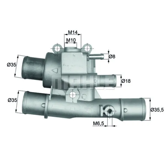 TERMOSTAT 88C° KLİMALI (FIAT MAREA-ALBEA-PALIO 1.6 16V) -ÇİFT DELİK-