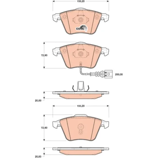 ON FREN BALATASI- (VW GOLF 09-14 AUDI A3 04-13 SEAT LEON 06-13)