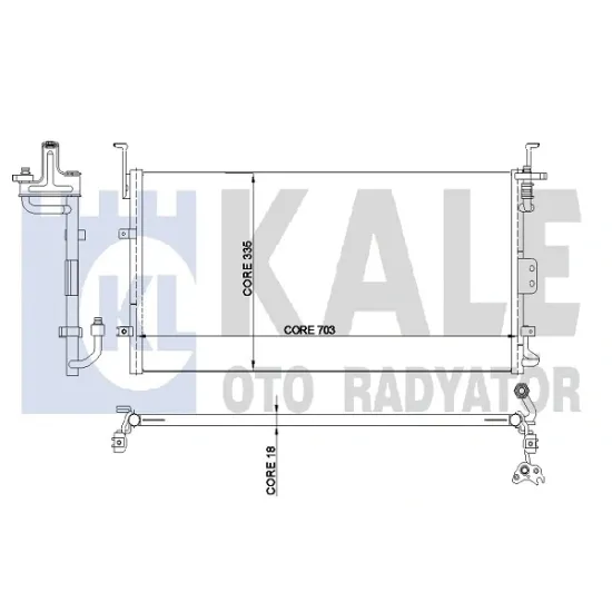 KLIMA RADYATORU (KONDANSER) SONATA 10-> KIA OPTIME 12-> (715×382×12)