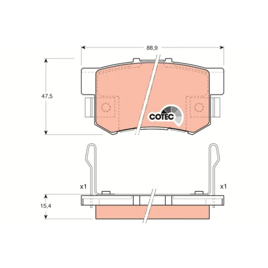 BALATA FREN ARKA-(HONDA ACCORD 90/98 / SHUTTLE 94/04 / ROVER-600 90// SUZUKI SX-4 06/ / SWIFT 05/ )