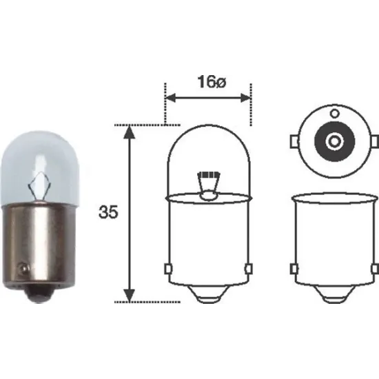 AMPUL 12V R5W