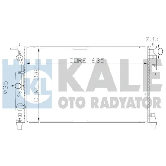 SU RADYATORU (DAEWOO LANOS 1.3-1.5-1.6 97//)635×382x16