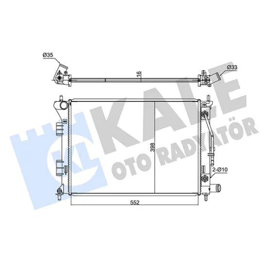 SU RADYATORU BRAZING HYUNDAI ELANTRA 11-13 / I30 12-16 / CERATO / SOUL AT