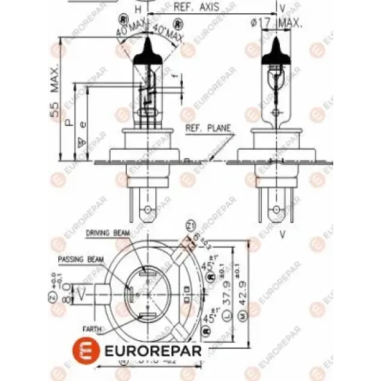 ERP AMPUL H4 12V-60/5 