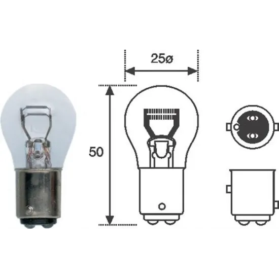 AMPUL 12V P21/5W 1016 