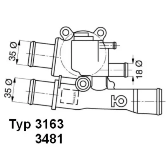 TERMOSTAT KLIMALI ( FIAT PALIO / MAREA 1.6 16V ) -ÇİFT DELİK-