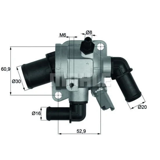 TERMOSTAT 88C G98288 (FIAT DOBLO-G.PUNTO-FIORINO Y.M 1.3 ALBEA/OPEL ASTRA H-CORSA D-COMBO 1.3JTD)