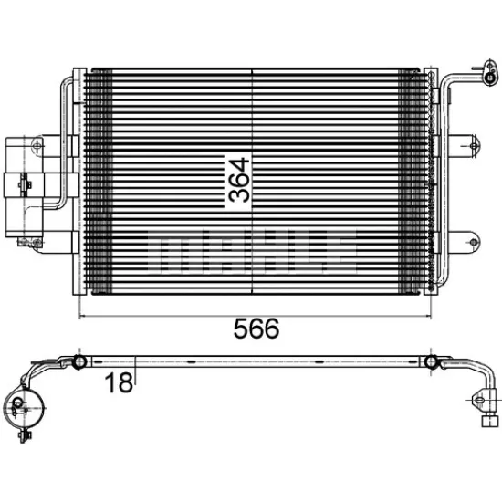 KLIMA RADYATORU (VW GOLF 98-06 AUDI A3 97-03 SEAT LEON 00-06 SKODA OCTAVIA 97-00) 8FC351036-384