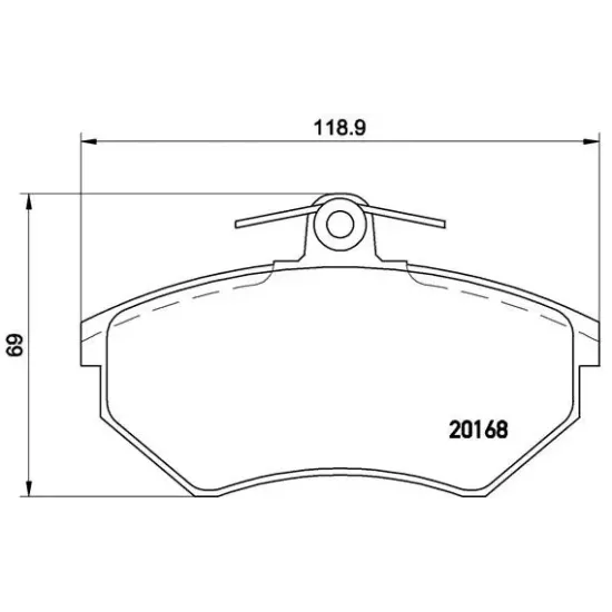 FREN BALATASI ON KULAKSIZ (VW CADDY 96-03 GOLF 89-98 PASSAT 85-91 POLO 95-02 SEAT IBIZA 93-02 )