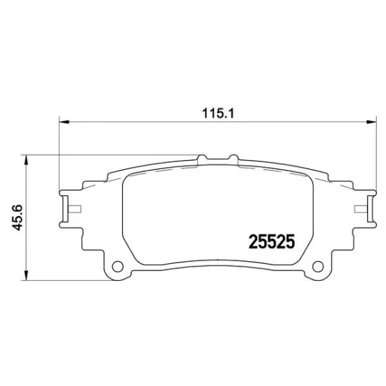 FREN BALATASI ARKA LEXUS GS 200T 2.0 15- LEXUS GS 250 2.5 13-