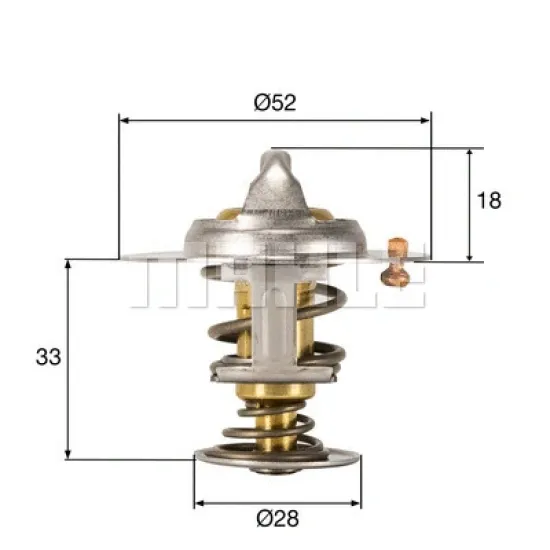 TERMOSTAT 92C (FORD BMAX 12- / FOCUS-11-15 /FİESTA 13-/ MONDEO 14- CONNEC 13- COURİER 14 1.0)