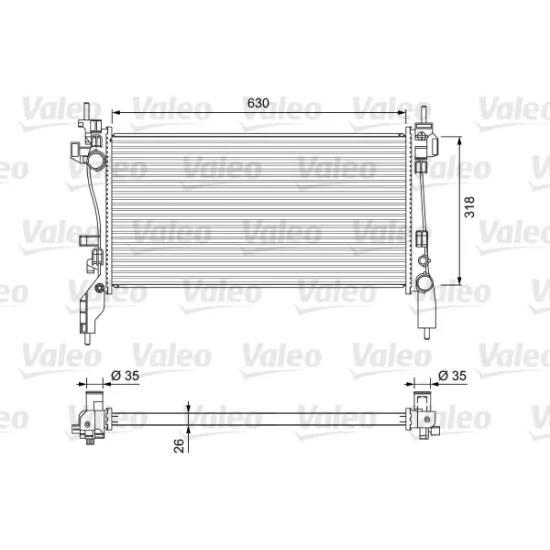 SU RADYATORU ( PEUGEOT BIPPER 1.4HDI 08- CITROEN NEMO 1.4 HDI 08- FIAT FIORINO 07- )