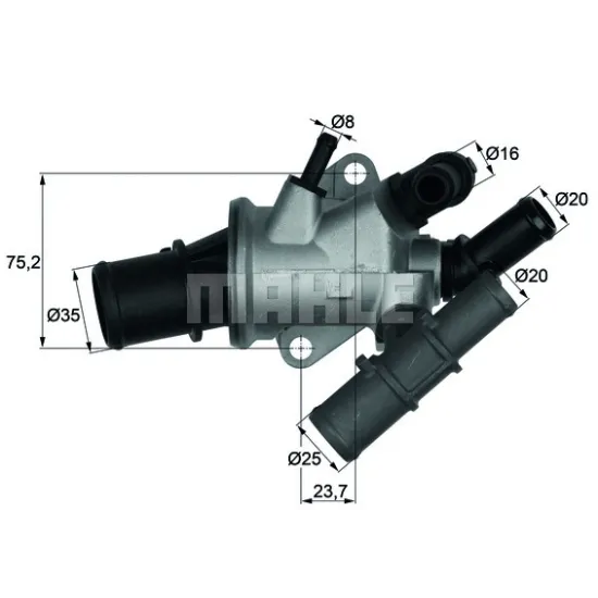 TERMOSTAT 88C G87288 ( FIAT DOBLO 1.9D 60HP 01- )