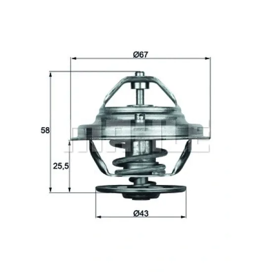 TERMOSTAT 75 °C (M116, M117) W116 73>80 W126 79>85 R107 71>80 C107 72>80