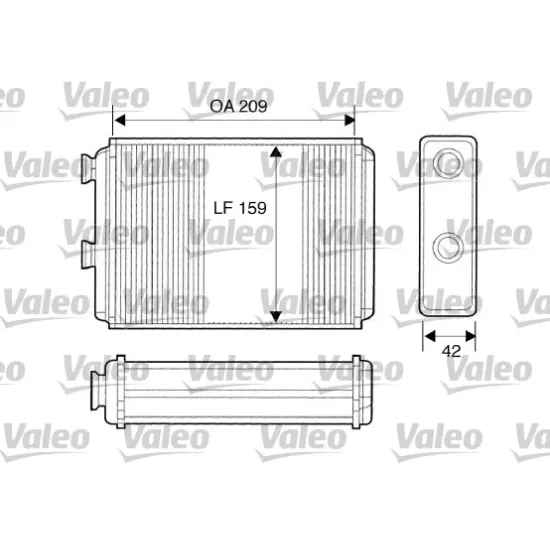 KALORIFER RADYATORU (FIAT DOBLO MPV PUNTO IDEA 1.2 1.4 1.3D 1.9JTD 01-/LANCIA YPSILON 1.2 1.4 )