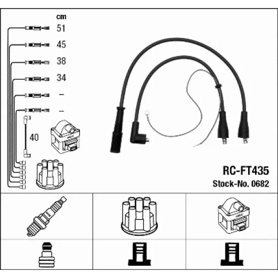 BUJI KABLOSU ( FIAT PANDA 0.9 - UNO 0.9 MARBELLA 0.9 80-99)