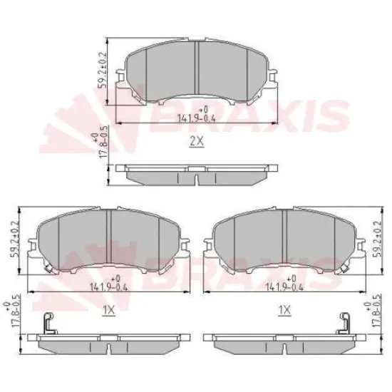 ON FREN BALATASI NISSAN QASHQAI J11 KASA 2013-> XTRAIL 2014-> RENAULT KADJAR 2015->