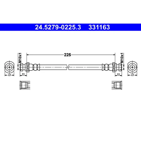 FREN HORTUMU ARKA IC (MITSUBISHI PAJERO PININ 99-07)